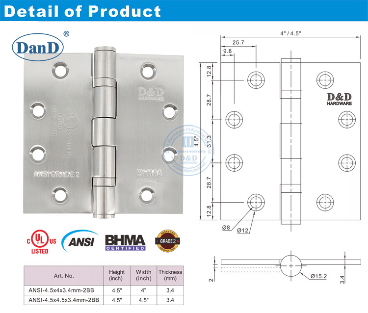 Dobradi&ccedil;a da porta com classifica&ccedil;&atilde;o de inc&ecirc;ndio