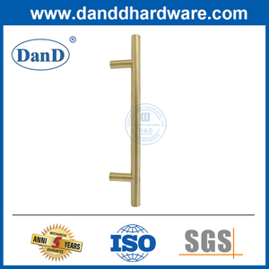 Porta interna de latão de cetim puxa aço inoxidável da porta frontal dourada maçaneta-ddph031