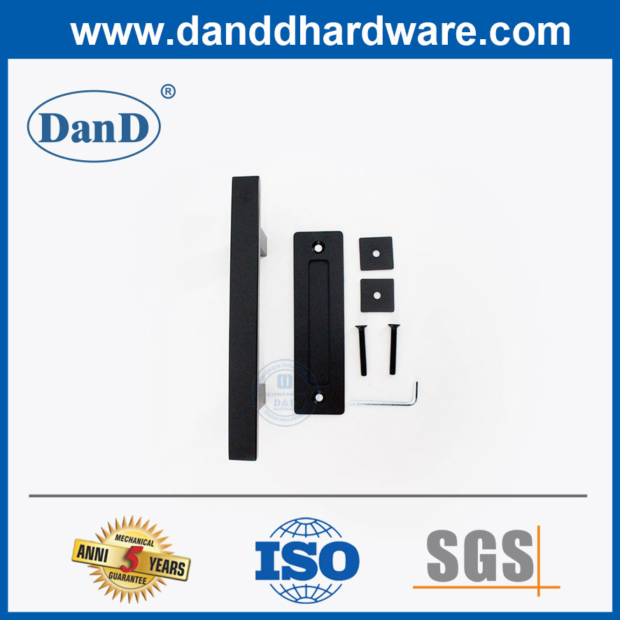 Porta do celeiro Handeld, tubo quadrado de aço inoxidável preto portas de celeiro Handles-ddbd103