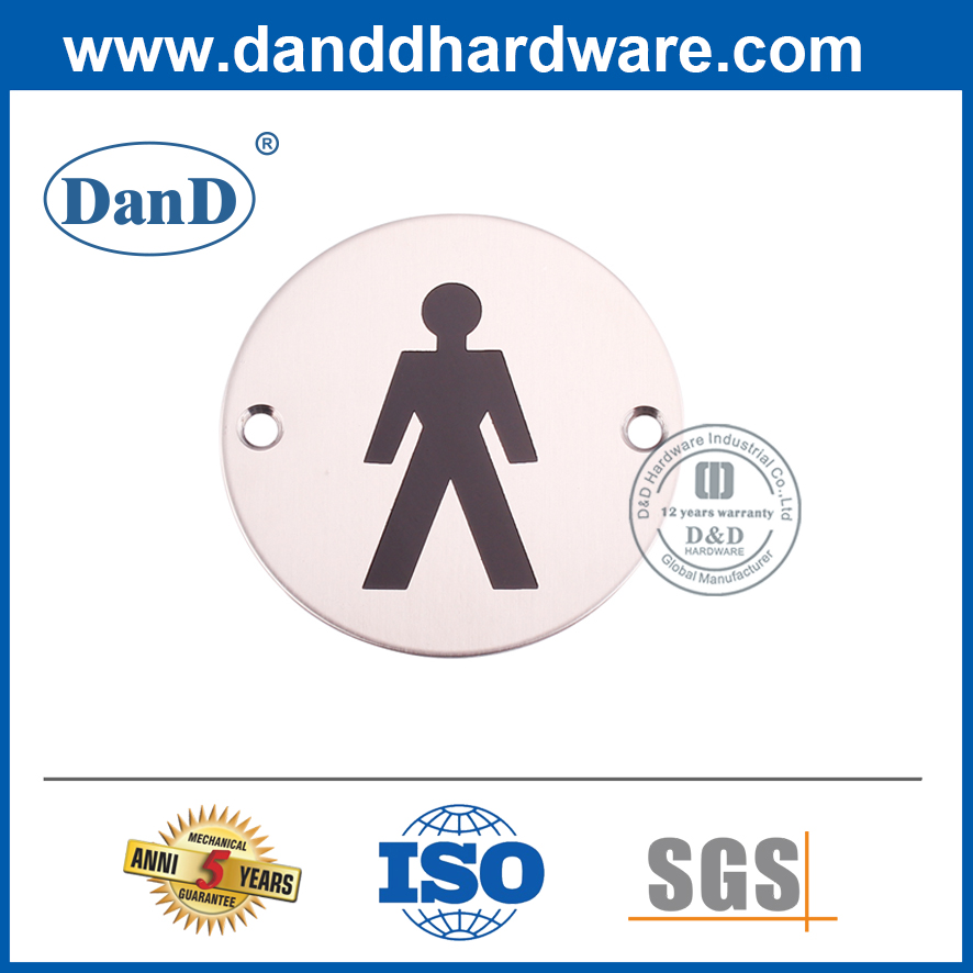 Aço inoxidável Unisex Public Washroom Plate-DDSP003