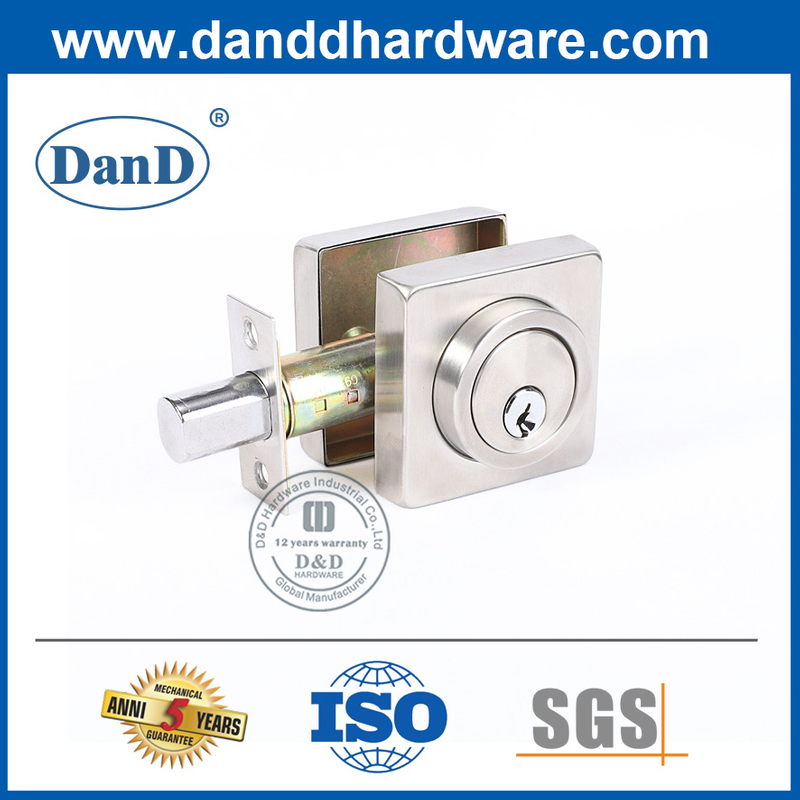 Tipo quadrado Liga de zinco duplo Cilindro Deadbolt Lock-DDLK021