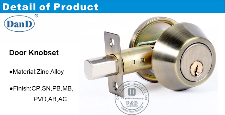 Bloqueio de porta de metal Lockset-DDLK026-D e D Hardware