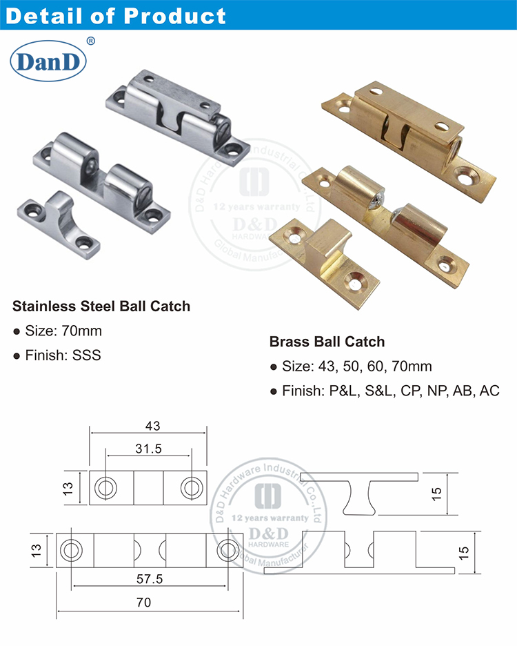 Bola Catch-D e D Hardware