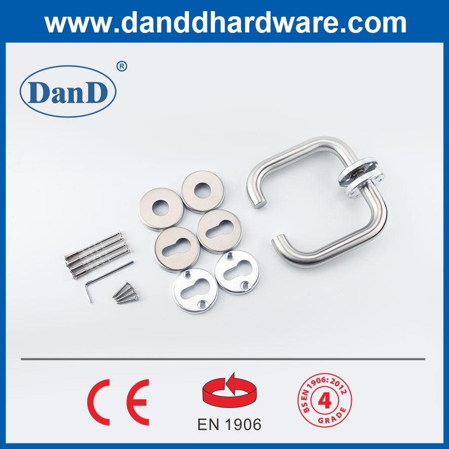 Mandelas da porta do quarto Euro En1906 Grade 4 Aço inoxidável Porta frontal Handeld-ddth001