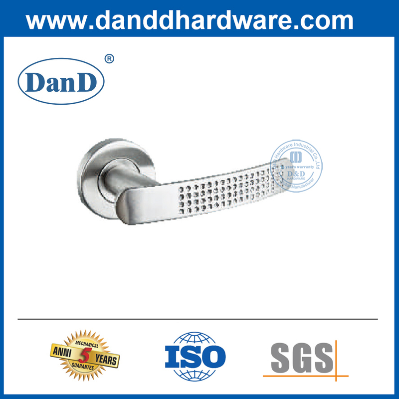 Alavanca de aço inoxidável alavanca sólida maçanetas de porta da frente para o mercado europeu-ddsh051
