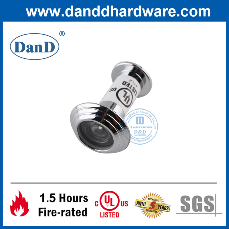 Incêndio Ul listado 180 graus de porta externa Peephole em portas classificadas por incêndio-DDDV007