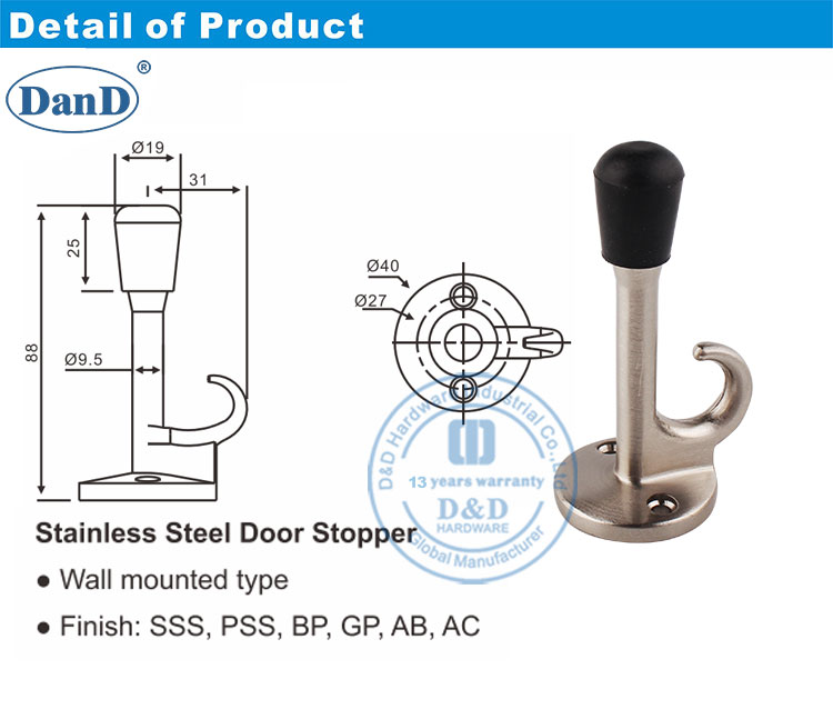 Parte da porta com gancho