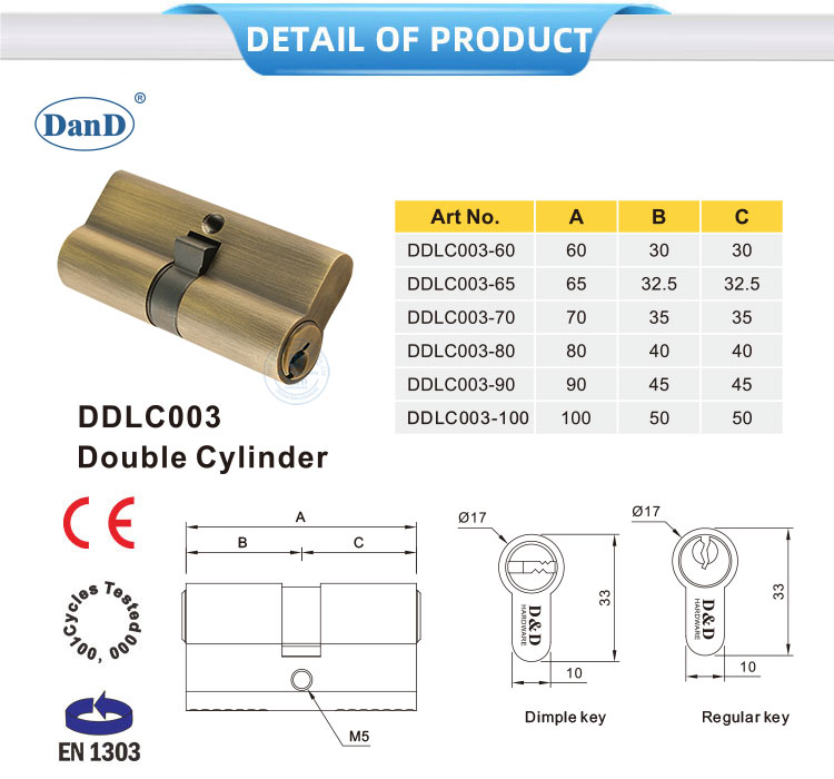 Cilindro de bloqueio de lat&atilde;o antigo