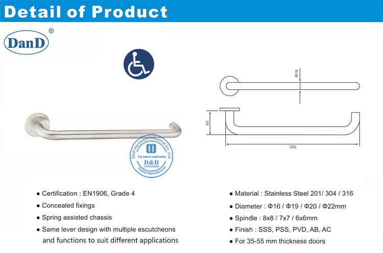 Hardware Decorative da porta-d e d