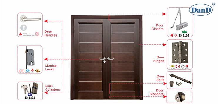 Hardware de porta de lat&atilde;o antigo -d e d hardware