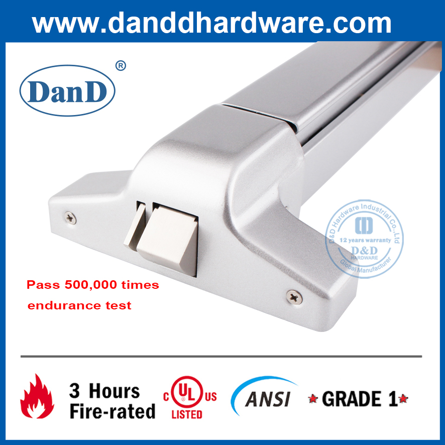 UL ANSI Aço inoxidável Incêndio de saída de hardware de pânico de pânico Dispositivo-ddpd005