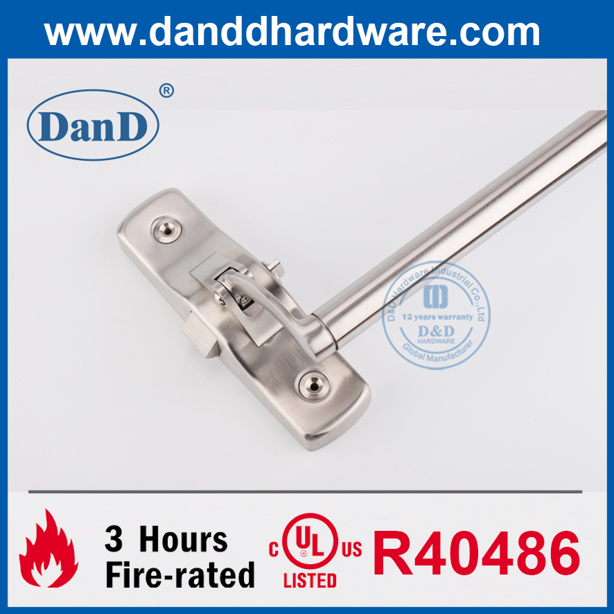 Grau 304 Fire Sair Hardware Tipo de Imprensa Porta Comercial Push Bar-DDPD009