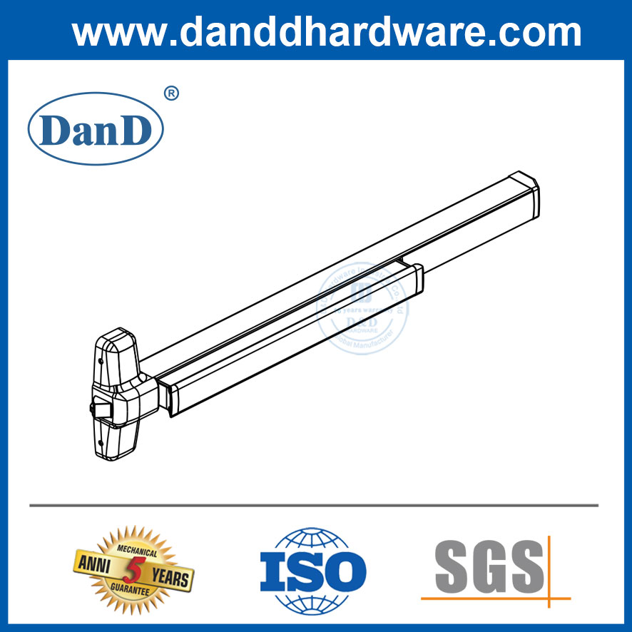 Aço inoxidável e aro de alumínio tipo 1 Ponto de saída Doela com pânico bar-ddpd301
