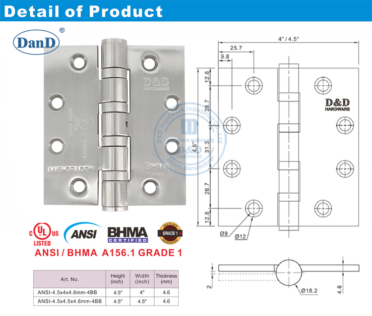 Dobradi&ccedil;as de porta pesada