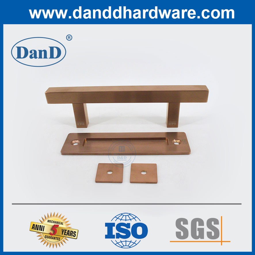 Aço inoxidável de ouro rosa escondido Porta de celeiro deslizante Porta de celeiro Pull Interior Handle-DDBD104