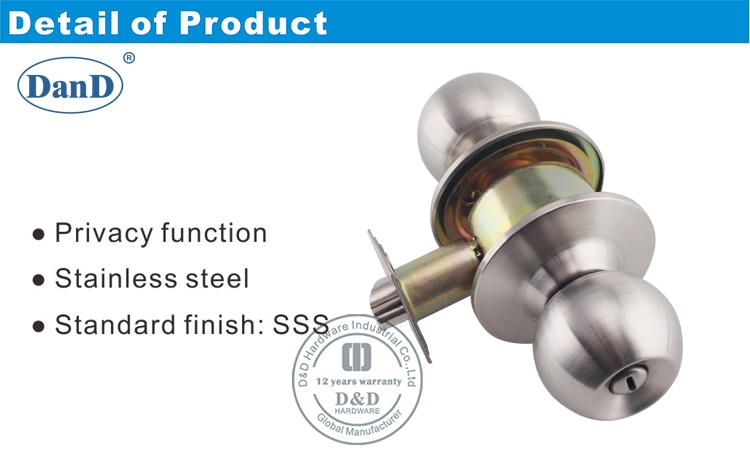 Knobset-D e D hardware tubular de privacidade