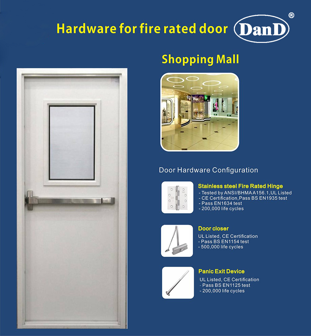 Que tipo de hardware de porta &eacute; adequado para portas com classifica&ccedil;&atilde;o de inc&ecirc;ndio D e D hardware