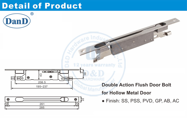 Hardware de parafuso de barril e D