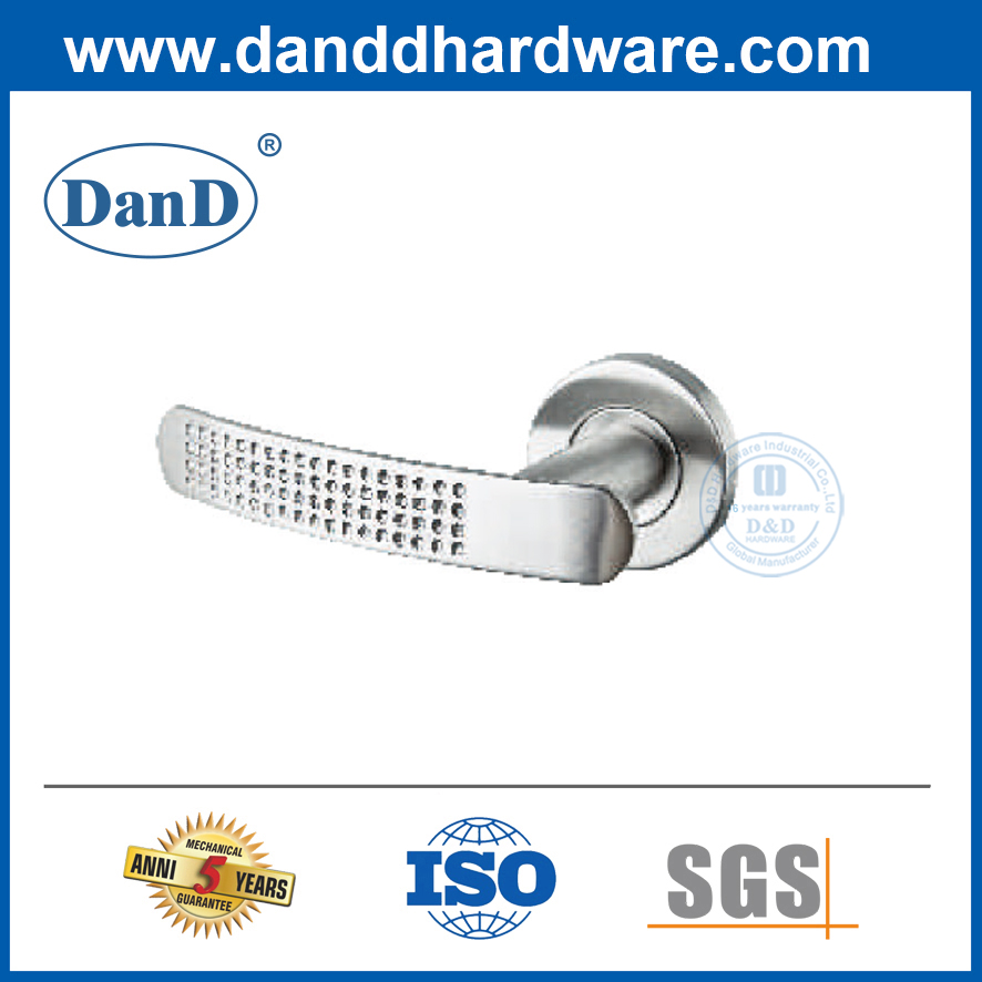 Alavanca de aço inoxidável alavanca sólida maçanetas de porta da frente para o mercado europeu-ddsh051