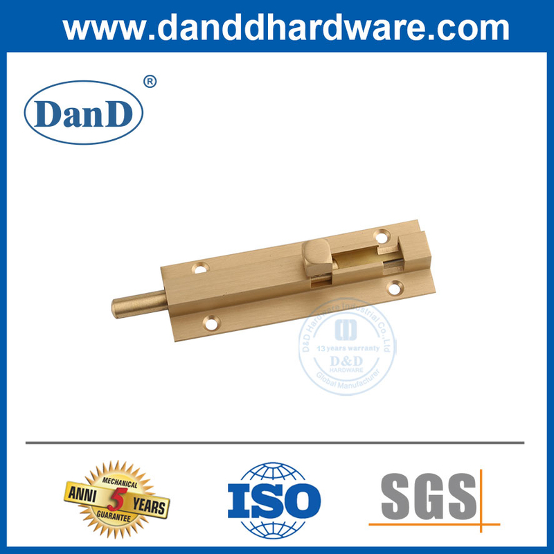 Trava de parafuso de barril de acabamento de cetim de cetim de 4 polegadas na trava do parafuso de brass msterial-ddd016