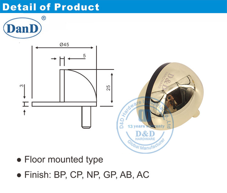 rolha da porta redonda