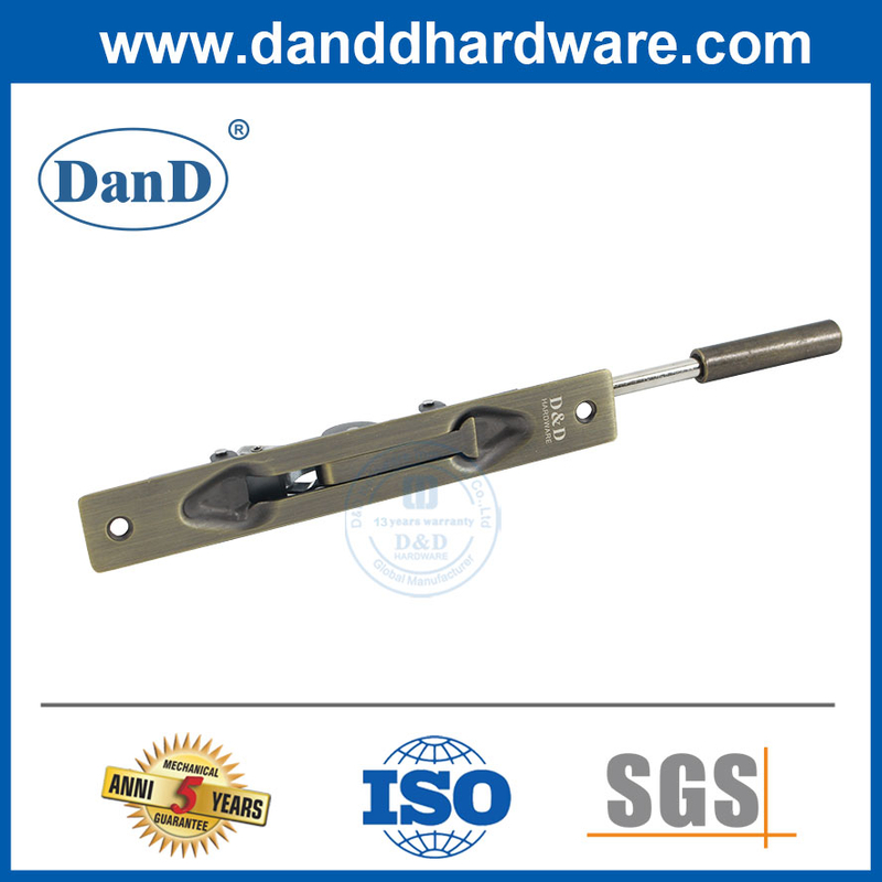 Antigo Brass Stainless Stainless Flush Bolts Manual Porta Bloqueio para portas duplas-DDDB011