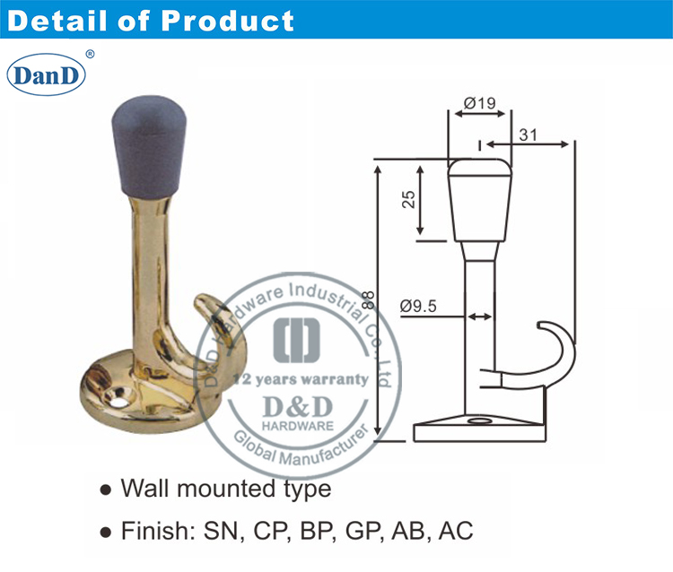 Hardware Invis&iacute;vel da porta Stop-D e D