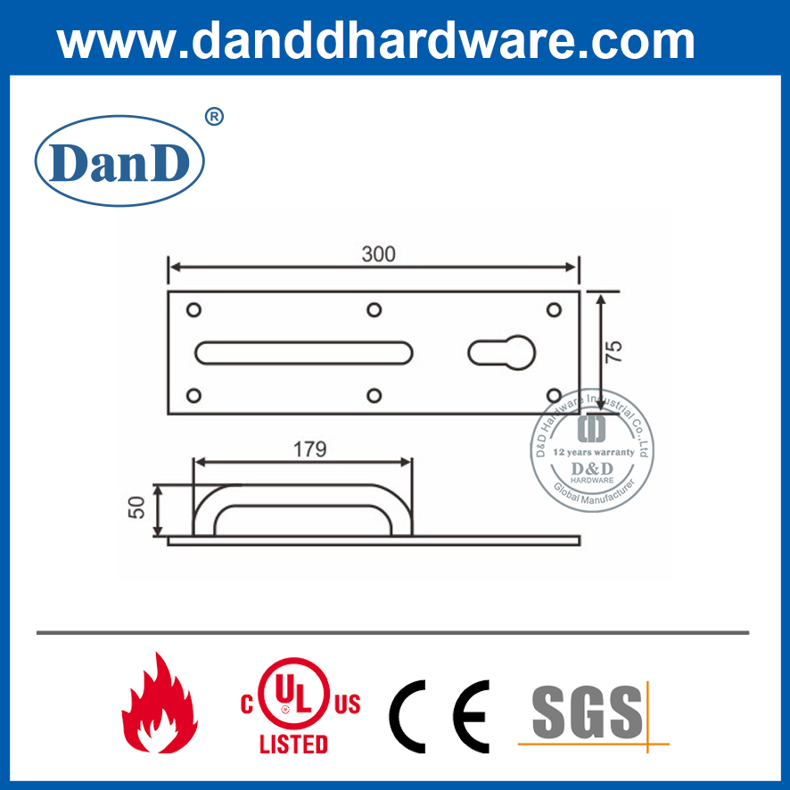 Aço inoxidável 304 saída do dispositivo de hardware da porta da porta da porta da porta-DDPD017
