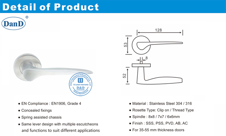 Hardware da porta contempor&acirc;nea da porta-d e D