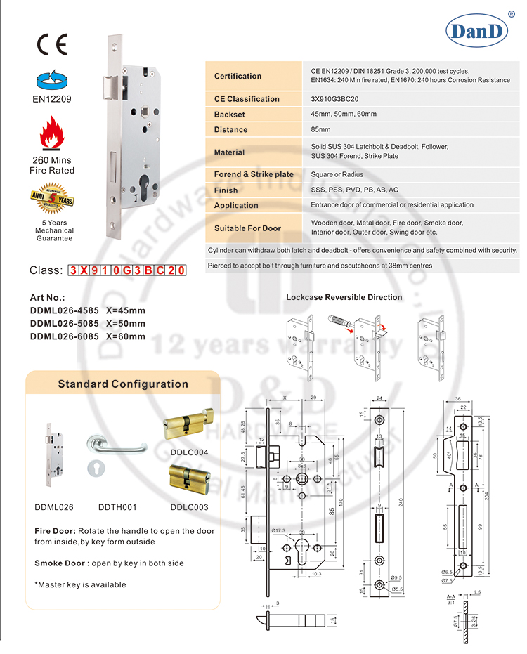 CE Sash Lock-D e D Hardware