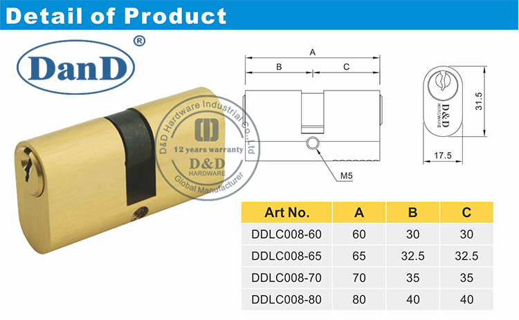 Melhor hardware de Mortise Cylinder-D e D