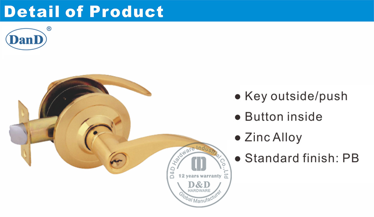 Alavanca de a&ccedil;o inoxid&aacute;vel lock-d e d hardware
