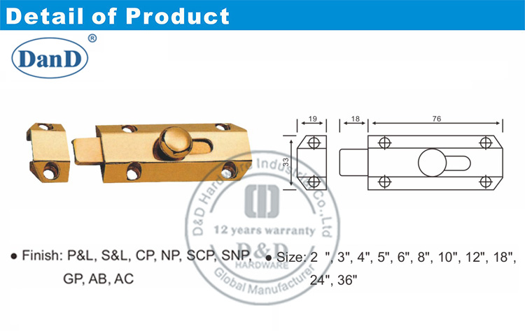 Parafusos de descarga para portas duplas com desconto e d hardware