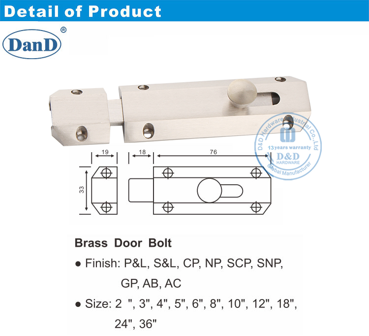trava de parafuso de barril deslizante trava