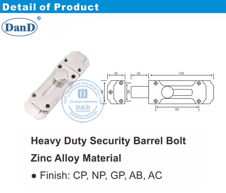 Torre parafusos do tipo de barril