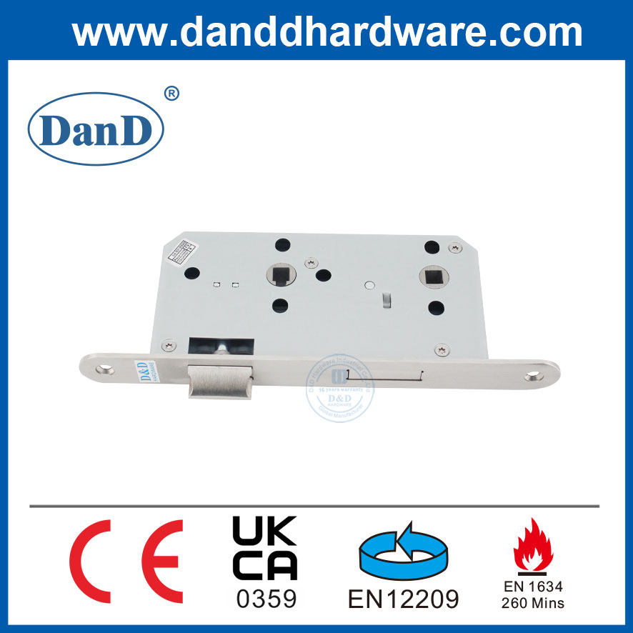 CE dentro do aço inoxidável Banheiro da porta da porta Mortise da porta Mortise Lock-DDML012R-5578