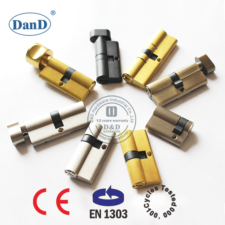 EN1303 Segurança de alta segurança Perfil de bronze sólido Cilindro de bloqueio comercial-DDLC003-60mm-SN