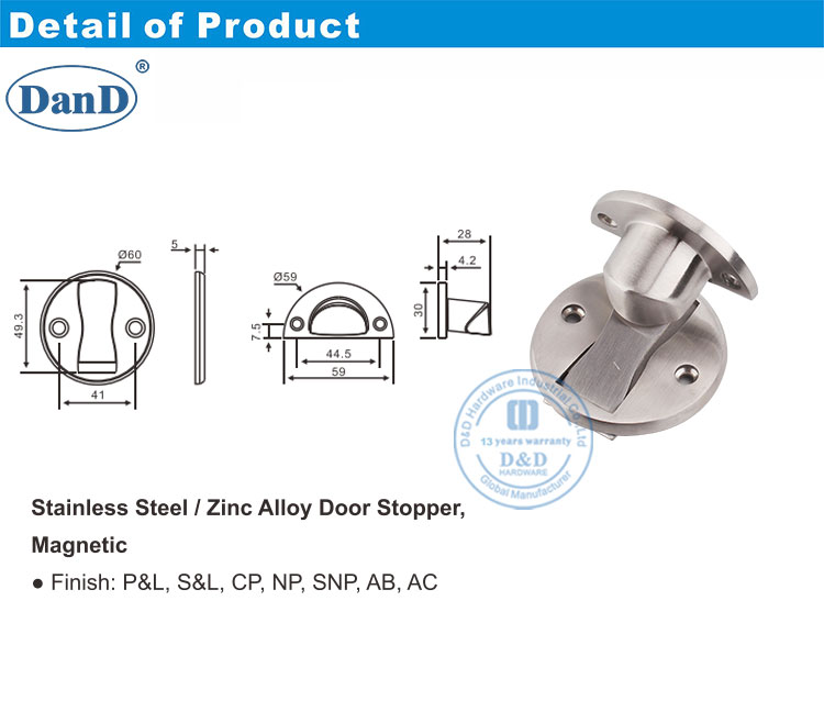 Molante magn&eacute;tica de porta invis&iacute;vel
