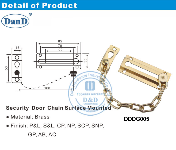 Cadeia de seguran&ccedil;a de portas