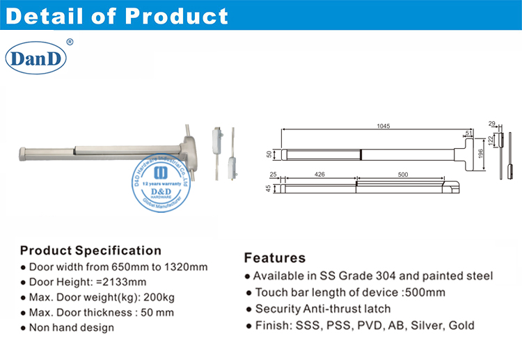 Hardware de hardware-d e d de sa&iacute;da de inc&ecirc;ndio