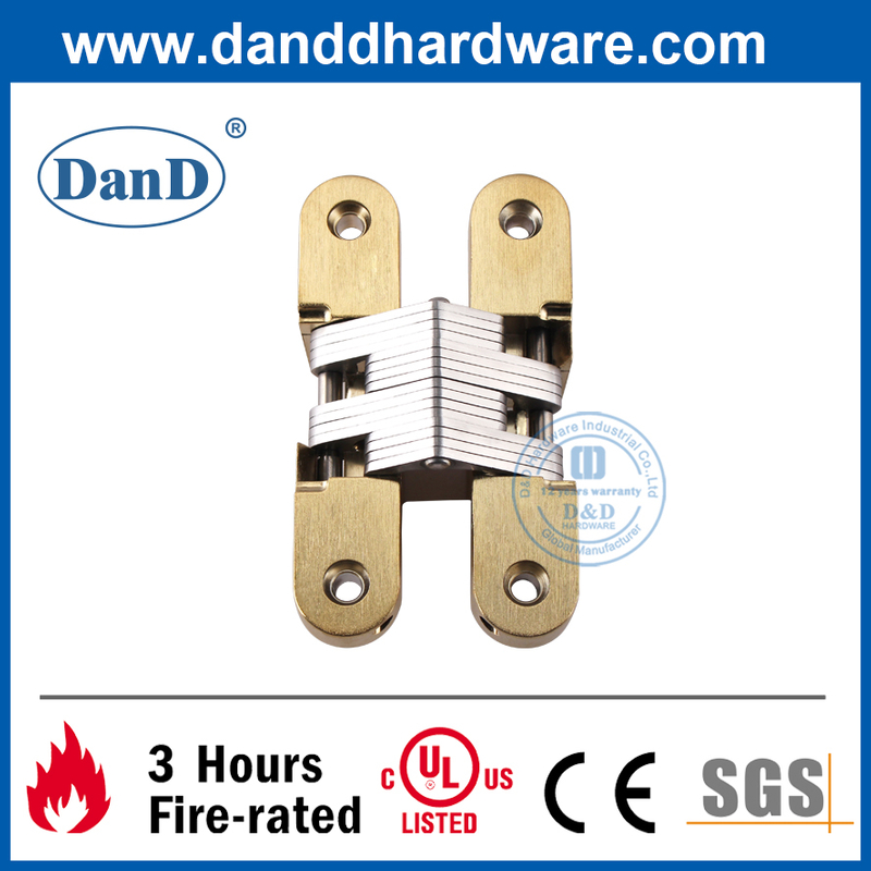 Liga de zinco de cetim Brass dobradiça de porta escondida para apartamento edifício-ddch007
