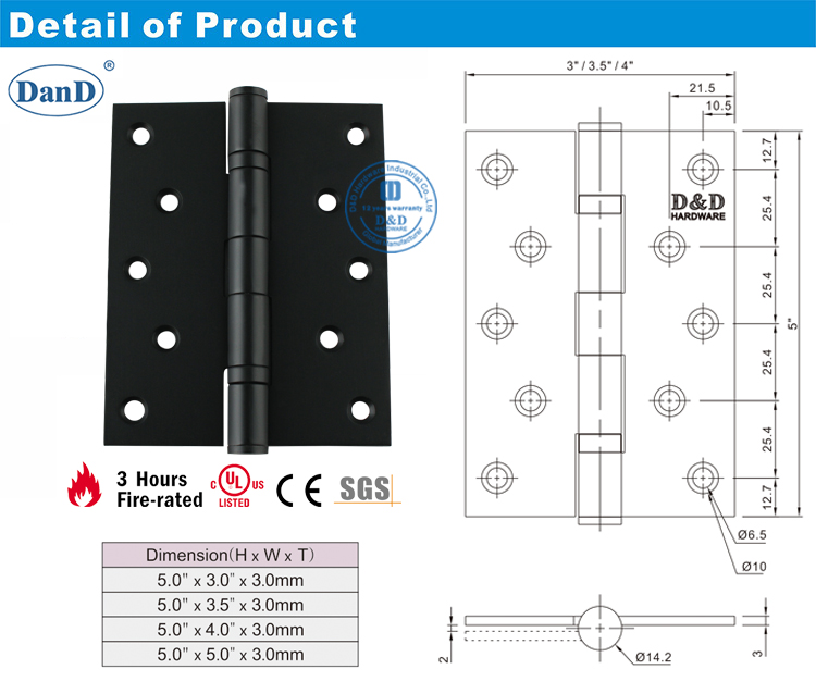 Hardware de Hardware Matte Preto da Porta Preta