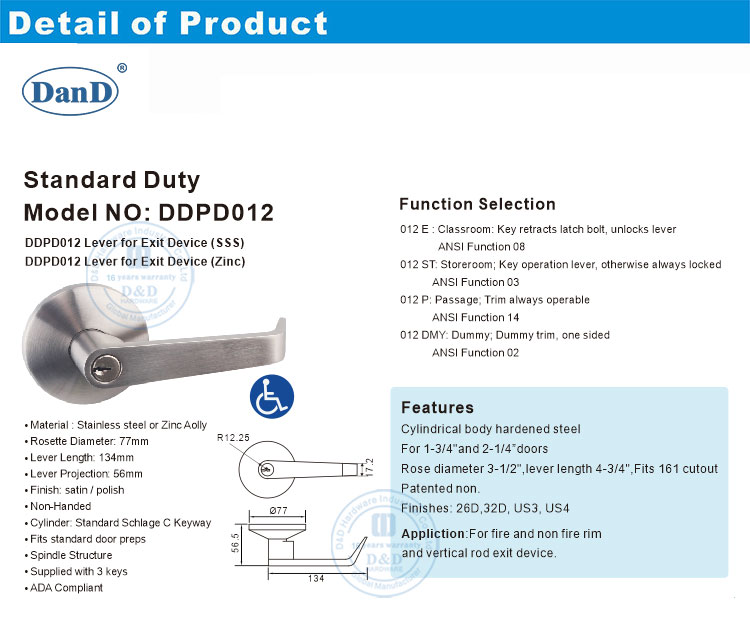 Acabamento em barra de p&acirc;nico