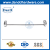 Portas de saída comercial acabamento prateado em aço inoxidável barras de pânico para portas duplas-ddpd021