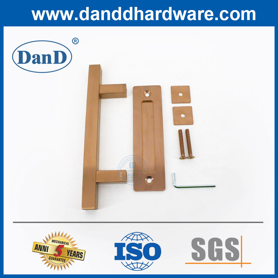 Aço inoxidável de ouro rosa escondido Porta de celeiro deslizante Porta de celeiro Pull Interior Handle-DDBD104