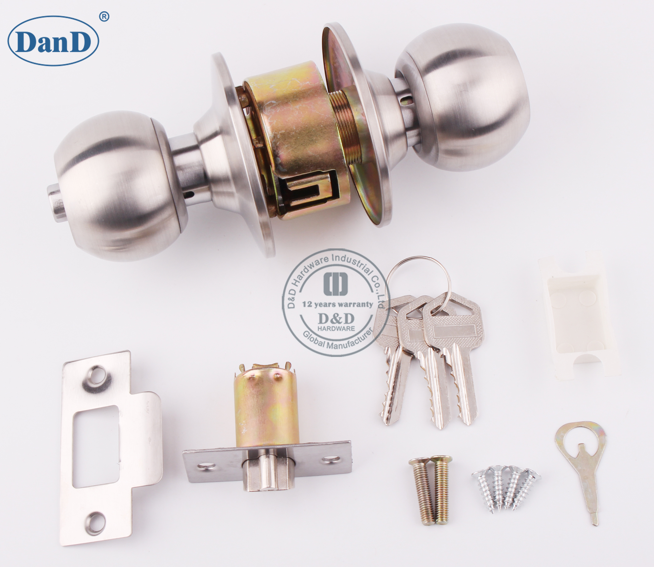 Entrada de porta de madeira Lockset-D e D hardware