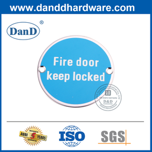Tipo redondo de aço inoxidável Indicação de porta de fogo placa placa-ddsp007