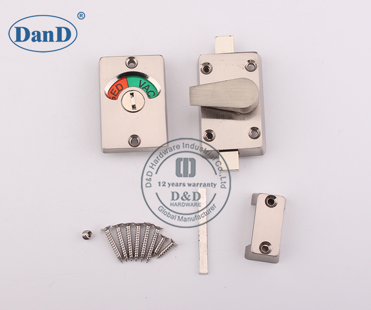 Indicador de a&ccedil;o inoxid&aacute;vel com vago e engajado -d e d hardware