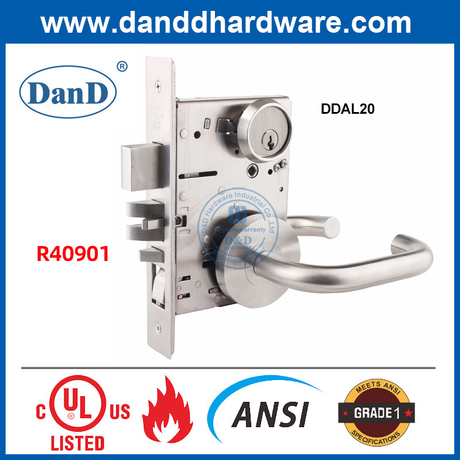 Sus304 Ansi Grade 1 Lock mais seguro para entrada de porta-ddal20